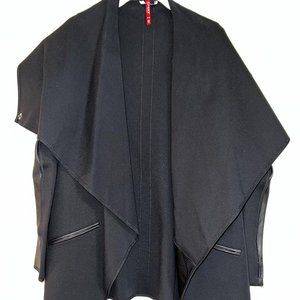 Never Worn Faux Leather Medium Spanx Drape Front Jacket